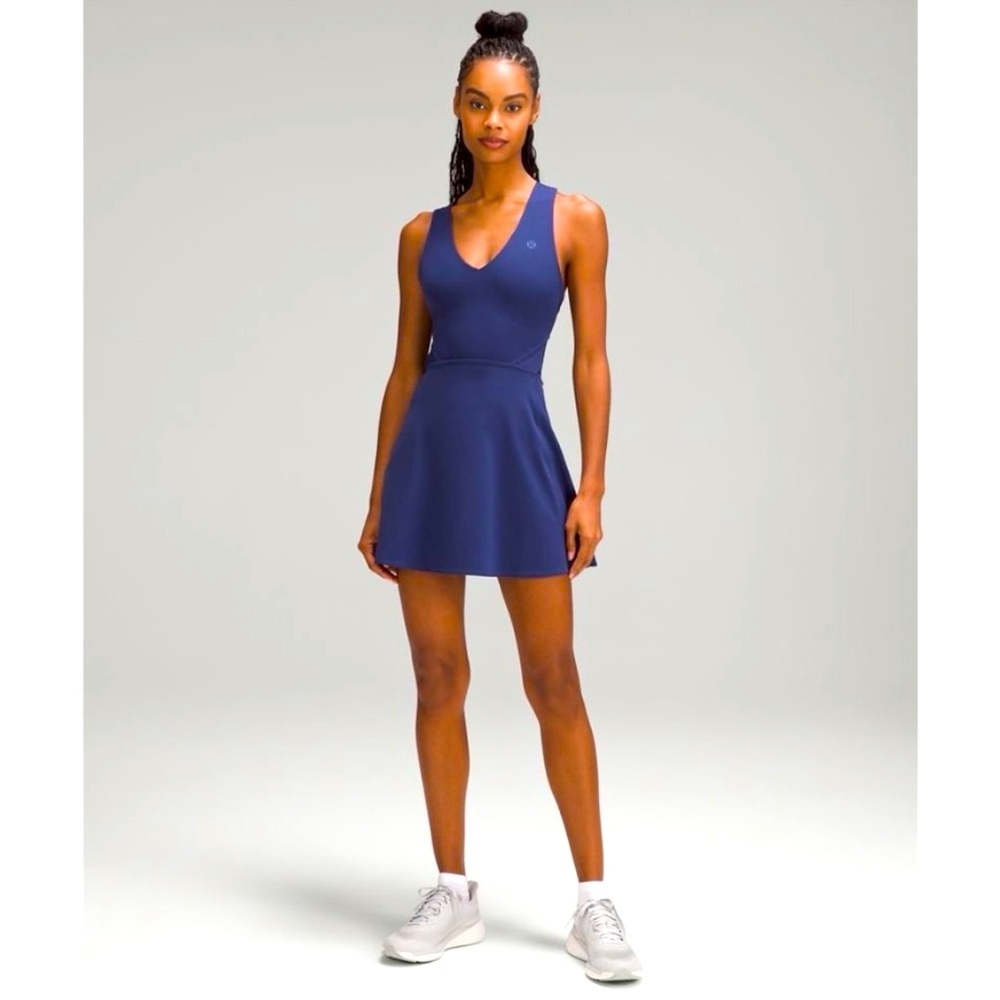 Lululemon V-Neck Racerback Tennis Dress Night Sea